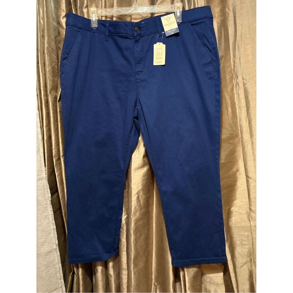 St. John's Bay Navy Women's Stretch Chino Pants #1987